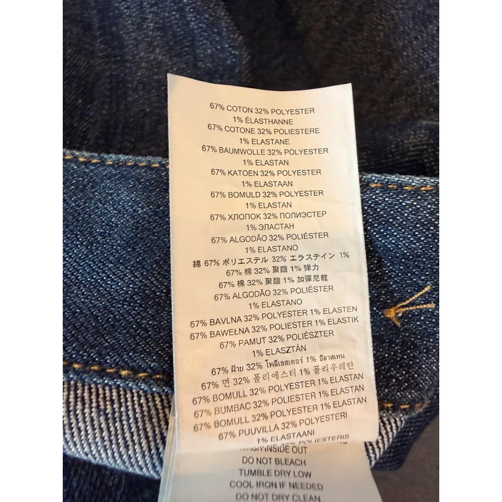 Women's Michael Kors Blue Denim Mini Skirt Gold Buttons 6 Y2K Retro Indie Sleaze